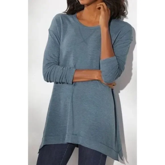 Soft Surroundings Live Soft Drop Shoulder Tunic Pullover Size XS - Picture 1 of 8